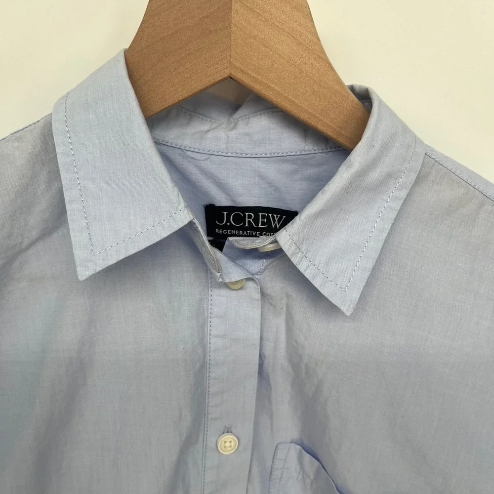 J. Crew Garçon classic shirt in cotton poplin Button‎ Down Women 2 Blue BY715